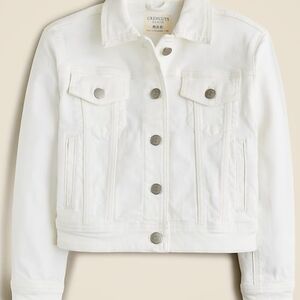 Crewcuts Cropped White Trucker Denim Jean Jacket for Girls